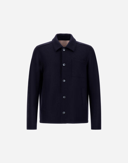 RESORT SHACKET IN FELTED WOOL Resort Blue