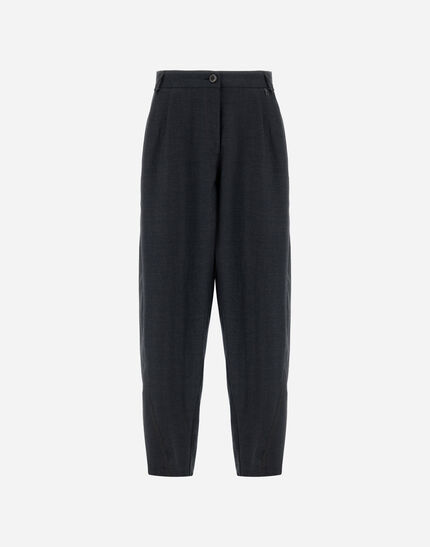 RELAXED TROUSERS IN FLUID WOOL Iron