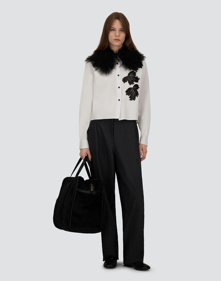 RELAXED TROUSERS IN FLUID WOOL Iron