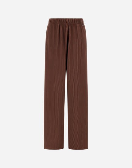 RESORT TROUSERS IN PLEATED JERSEY Dark Chocolate