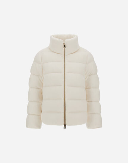 JACKET IN SHINY KNIT EFFECT White