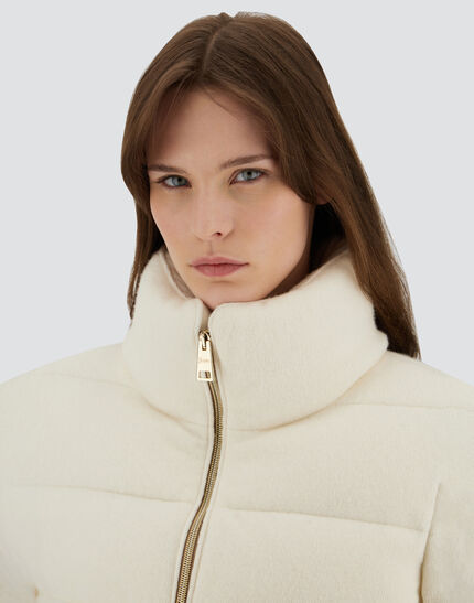 JACKET IN SHINY KNIT EFFECT White