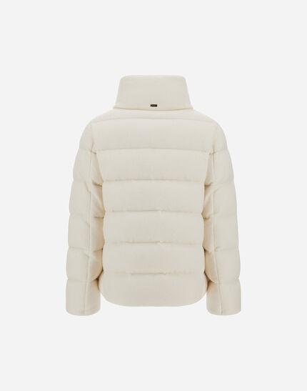 JACKET IN SHINY KNIT EFFECT White