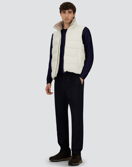 SWEATER IN RIBBED WOOL CASHMERE Navy Blue 2 SWEATER IN RIBBED WOOL CASHMERE Navy Blue