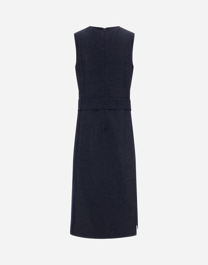 DENIM-EFFECT COTTON DRESS Navy Blue 7 DENIM-EFFECT COTTON DRESS Navy Blue