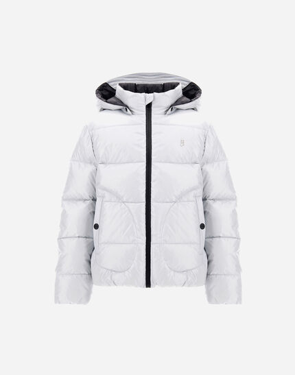 JACKET IN GLOSS Light Blue/Grey