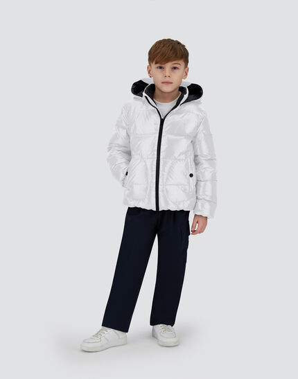 JACKET IN GLOSS Light Blue/Grey