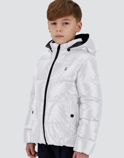 JACKET IN GLOSS Light Blue/Grey