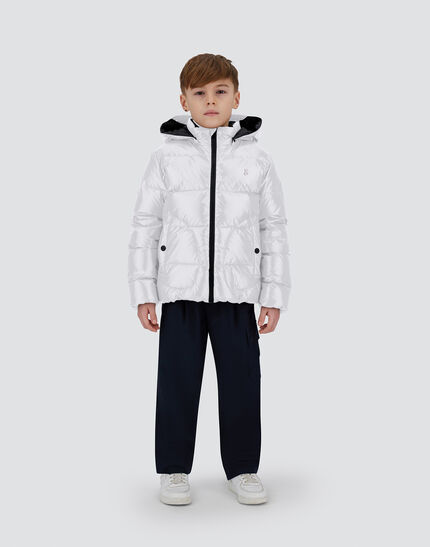 JACKET IN GLOSS Light Blue/Grey