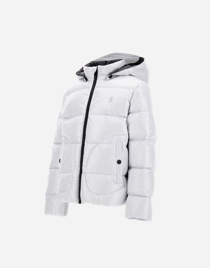 JACKET IN GLOSS Light Blue/Grey