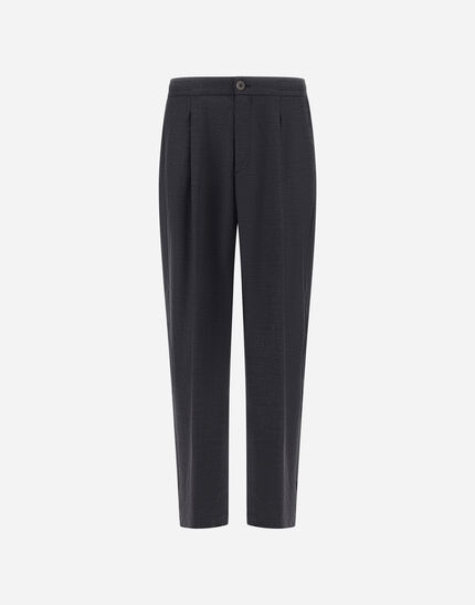 TROUSERS IN FLUID WOOL Iron 1 TROUSERS IN FLUID WOOL Iron