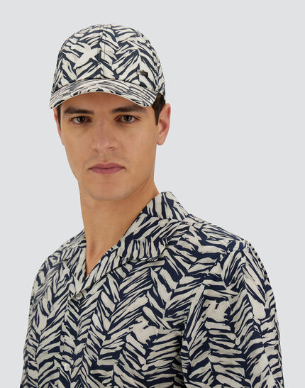 RESORT BASEBALL CAP IN NYLON SEASONAL PRINT AND TRAVEL NYLON PONENTE Teal/White 6 RESORT BASEBALL CAP IN NYLON SEASONAL PRINT AND TRAVEL NYLON PONENTE Teal/White