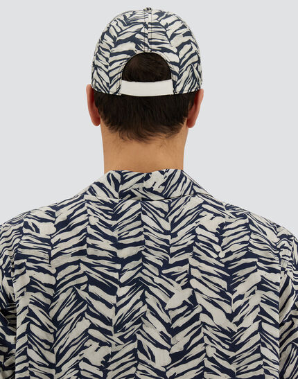 RESORT BASEBALL CAP IN NYLON SEASONAL PRINT AND TRAVEL NYLON PONENTE Teal/White 7 RESORT BASEBALL CAP IN NYLON SEASONAL PRINT AND TRAVEL NYLON PONENTE Teal/White