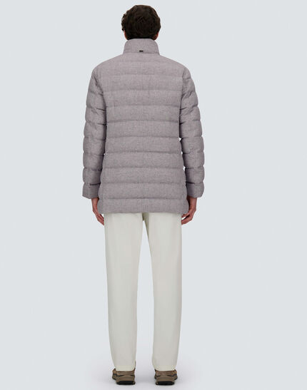 CARCOAT IN CASHMERE, SILK AND MONOGRAM Grey 5 CARCOAT IN CASHMERE, SILK AND MONOGRAM Grey