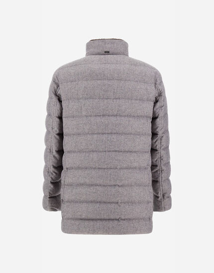 CARCOAT IN CASHMERE, SILK AND MONOGRAM Grey 6 CARCOAT IN CASHMERE, SILK AND MONOGRAM Grey