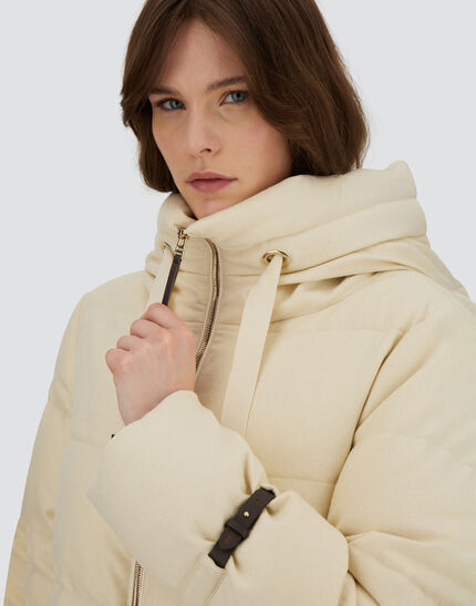 JACKET IN BI-STRETCH LUREX WOOL Natural