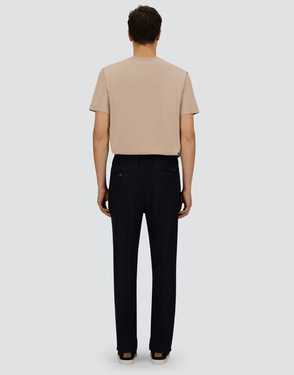 RESORT TROUSERS IN CASHMERE SILK Navy Blue