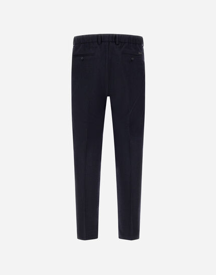 RESORT TROUSERS IN CASHMERE SILK Navy Blue