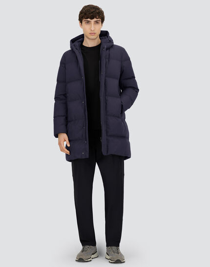LONG PARKA IN 2-LAYER WINDSTOPPER Blue