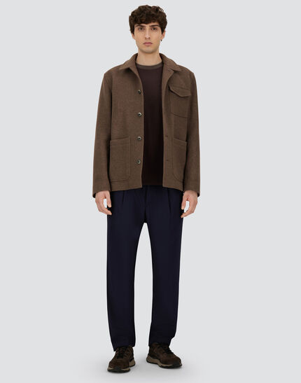 FIELD JACKET IN SOFT RECYCLED WOOL Dark Taupe 2 FIELD JACKET IN SOFT RECYCLED WOOL Dark Taupe