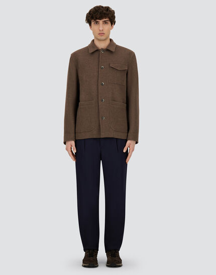 FIELD JACKET IN SOFT RECYCLED WOOL Dark Taupe 4 FIELD JACKET IN SOFT RECYCLED WOOL Dark Taupe
