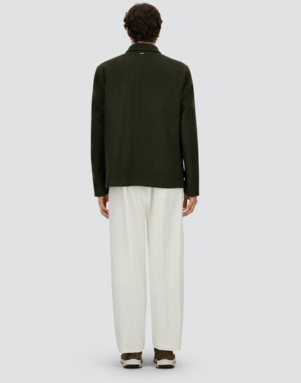 FIELD JACKET IN SOFT RECYCLED WOOL Military