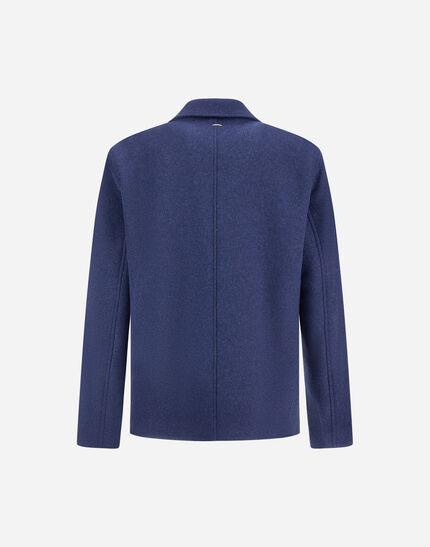 FIELD JACKET IN SOFT RECYCLED WOOL Navy Blue