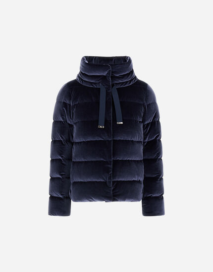 JACKET IN SMOOTH VELVET Navy Blue