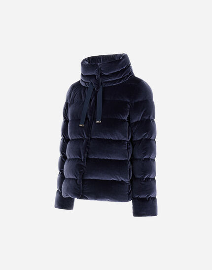 JACKET IN SMOOTH VELVET Navy Blue