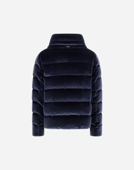 JACKET IN SMOOTH VELVET Navy Blue