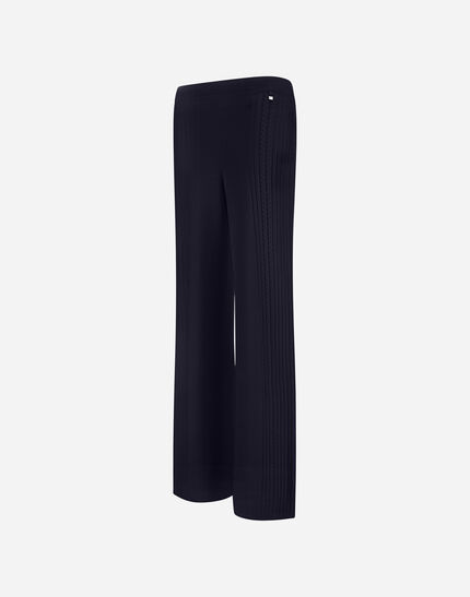 TROUSERS IN RIBBED & BRAIDED MERINO WOOL Dark Blue 6 TROUSERS IN RIBBED & BRAIDED MERINO WOOL Dark Blue