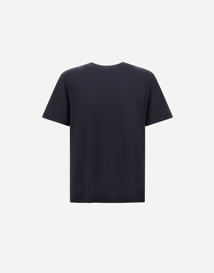 T-SHIRT IN WOOL JERSEY Navy Blue