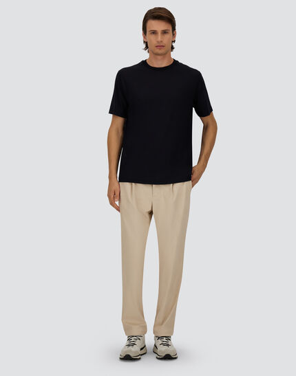 T-SHIRT IN WOOL JERSEY Navy Blue