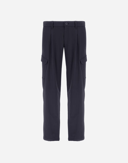 LIGHT COMFORT STRETCH WOVEN CARGO TROUSERS Blue