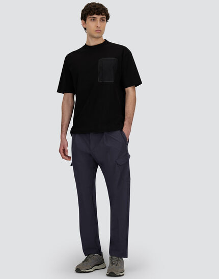 LIGHT COMFORT STRETCH WOVEN CARGO TROUSERS Blue