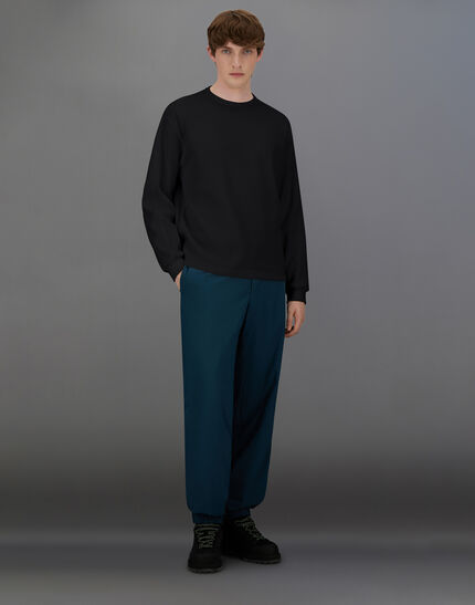 LAMINAR SWEATSHIRT IN WAFFLE JERSEY Black