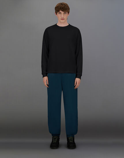 LAMINAR SWEATSHIRT IN WAFFLE JERSEY Black