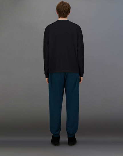 LAMINAR SWEATSHIRT IN WAFFLE JERSEY Black