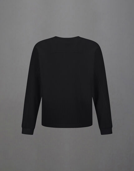 LAMINAR SWEATSHIRT IN WAFFLE JERSEY Black