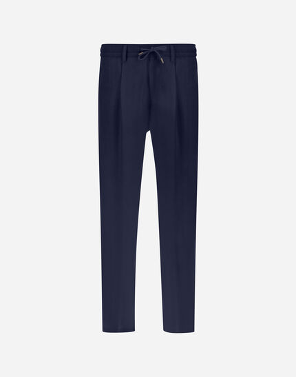 RESORT TROUSERS IN NEW LINEN Blue/White