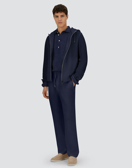RESORT TROUSERS IN NEW LINEN Blue/White