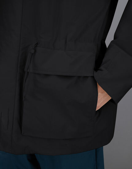 LAMINAR PARKA IN CRINKLE METALLIC Black