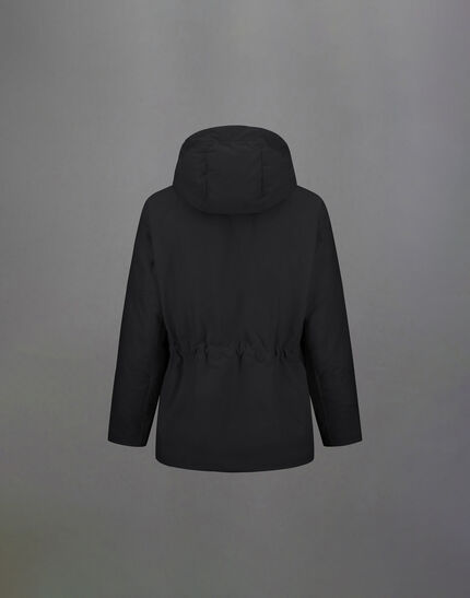 LAMINAR PARKA IN CRINKLE METALLIC Black