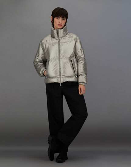 LAMINAR JACKET IN METALLIC SHIELD Silver