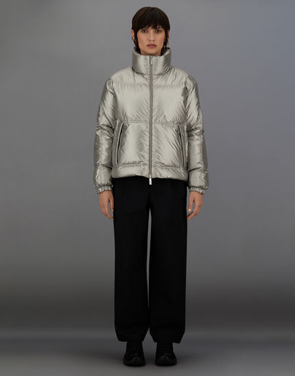 LAMINAR JACKET IN METALLIC SHIELD Silver