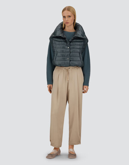 RESORT TROUSERS IN ENVERS SATIN Chantilly