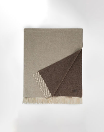 HERNO HABITA DOUBLE-SIDED WOOL AND CASHMERE BLANKET Coffee 6 HERNO HABITA DOUBLE-SIDED WOOL AND CASHMERE BLANKET Coffee