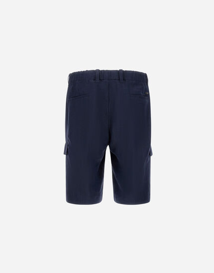 RESORT BERMUDA SHORTS IN NEW LINEN Blue/White