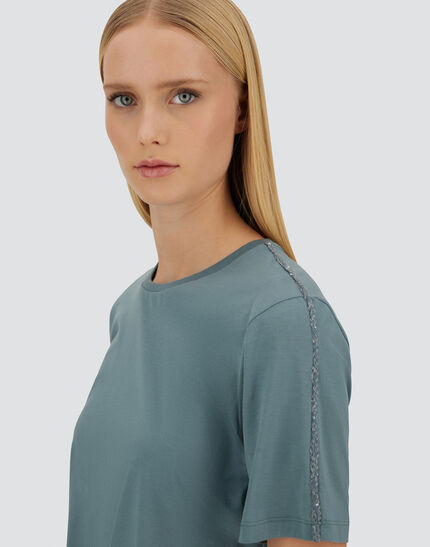 RESORT T-SHIRT IN MERCERISED COTTON JERSEY Midnight Teal