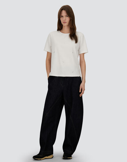 T-SHIRT IN INTERLOCK JERSEY White